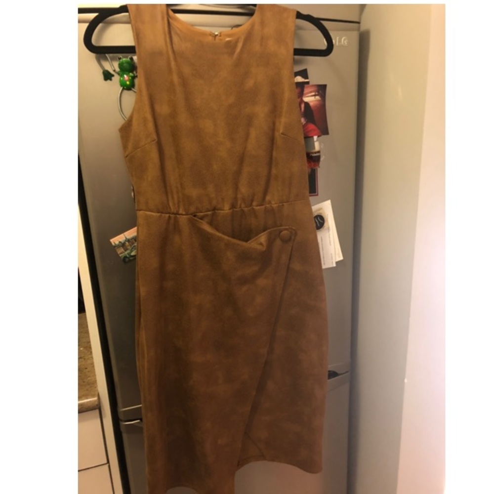 Suede camel dress.
